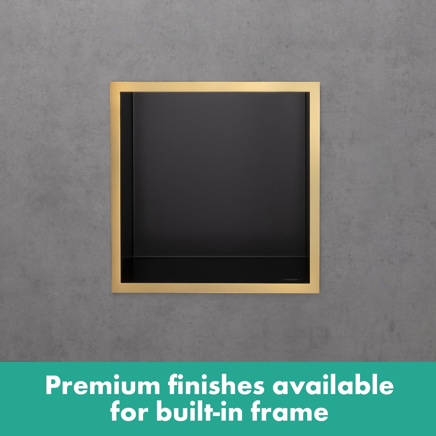hansgrohe XtraStoris Individual Wall Niche Brushed Stainless Steel with Design Frame 12"x 12"x 4"