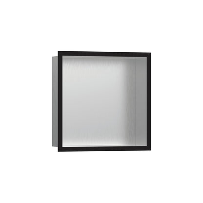 hansgrohe XtraStoris Individual Wall Niche Brushed Stainless Steel with Design Frame 12"x 12"x 4"