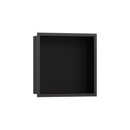 hansgrohe XtraStoris Individual Wall Niche Matte Black with Design Frame 12"x 12"x 4"