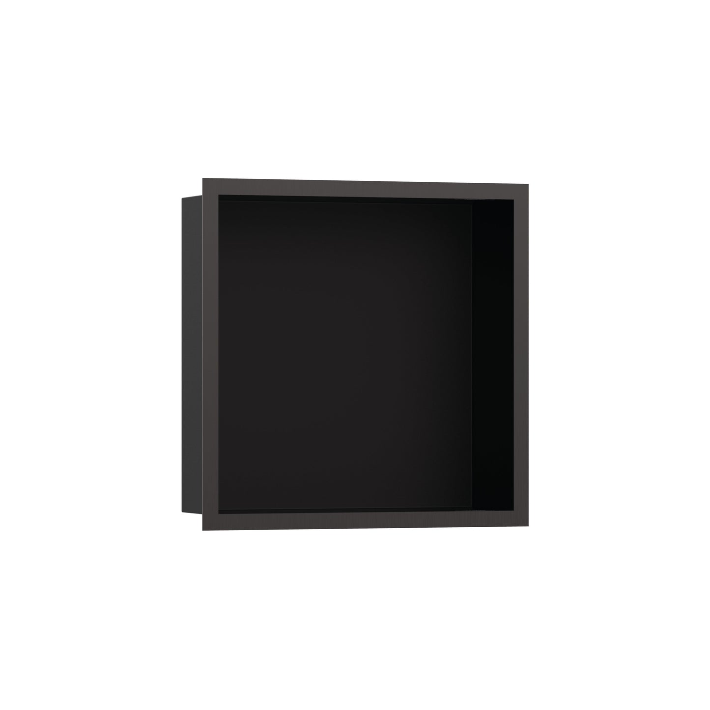 hansgrohe XtraStoris Individual Wall Niche Matte Black with Design Frame 12"x 12"x 4"