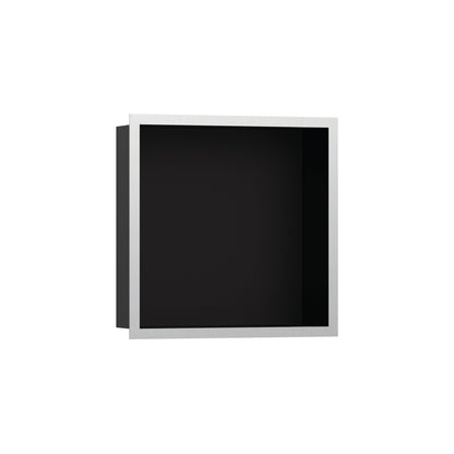 hansgrohe XtraStoris Individual Wall Niche Matte Black with Design Frame 12"x 12"x 4"