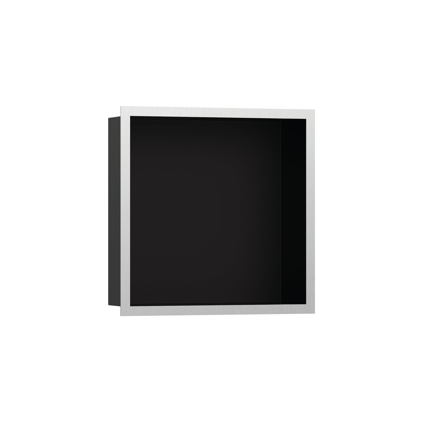 hansgrohe XtraStoris Individual Wall Niche Matte Black with Design Frame 12"x 12"x 4"