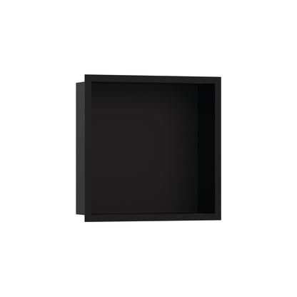 hansgrohe XtraStoris Individual Wall Niche Matte Black with Design Frame 12"x 12"x 4"