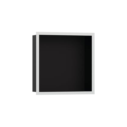 hansgrohe XtraStoris Individual Wall Niche Matte Black with Design Frame 12"x 12"x 4"