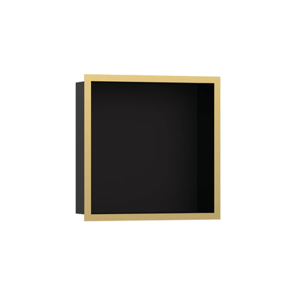 hansgrohe XtraStoris Individual Wall Niche Matte Black with Design Frame 12"x 12"x 4"