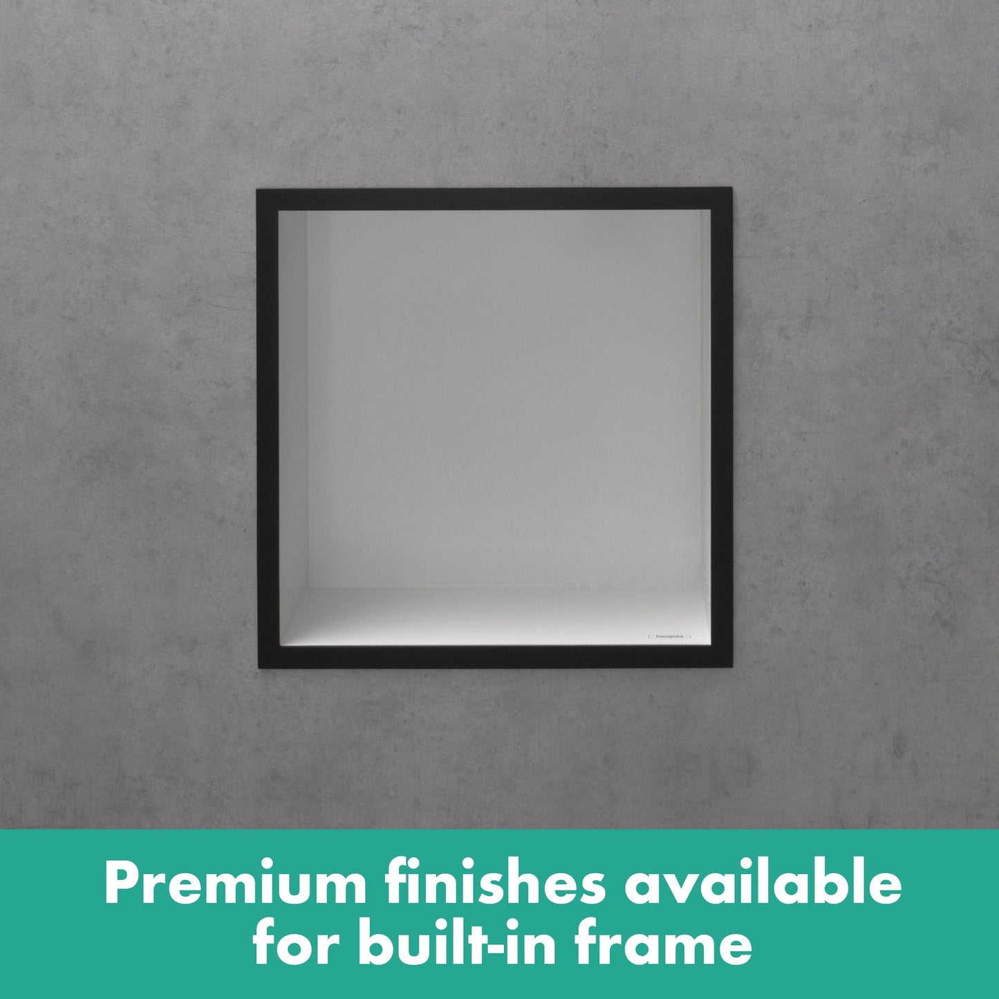 hansgrohe XtraStoris Individual Wall Niche Matte White with Design Frame 12"x 12"x 4"