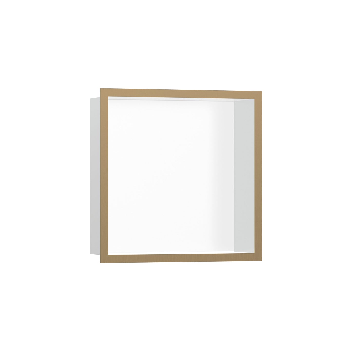 hansgrohe XtraStoris Individual Wall Niche Matte White with Design Frame 12"x 12"x 4"