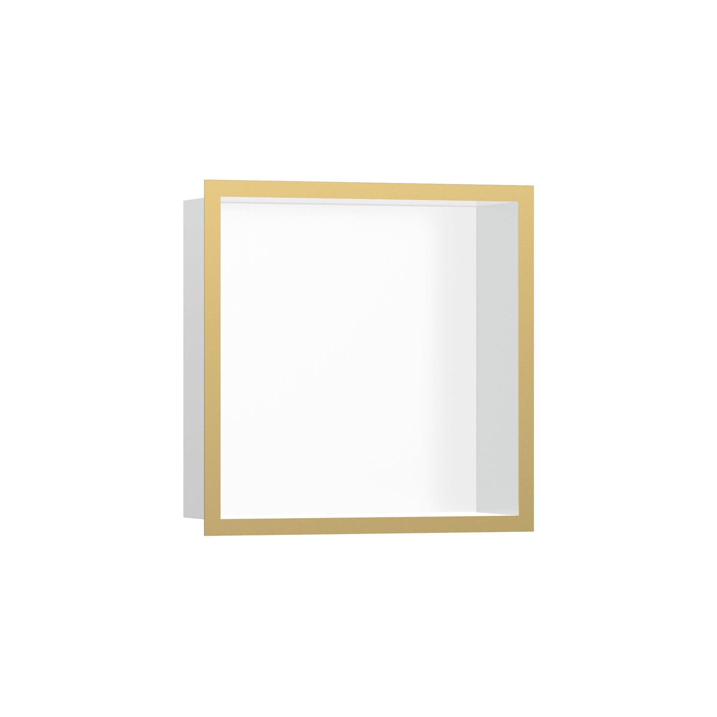 hansgrohe XtraStoris Individual Wall Niche Matte White with Design Frame 12"x 12"x 4"