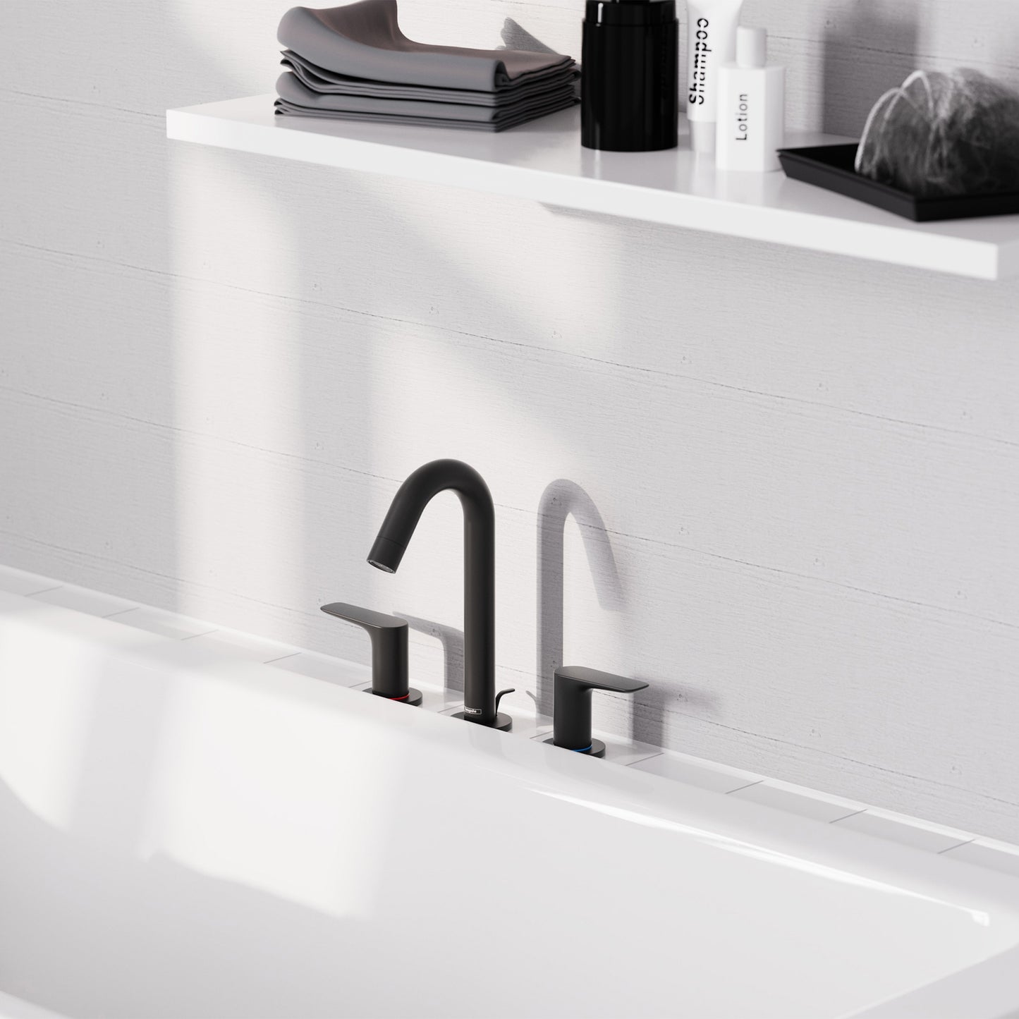 hansgrohe Logis Widespread Faucet 150 with Pop-Up Drain, 1.2 GPM
