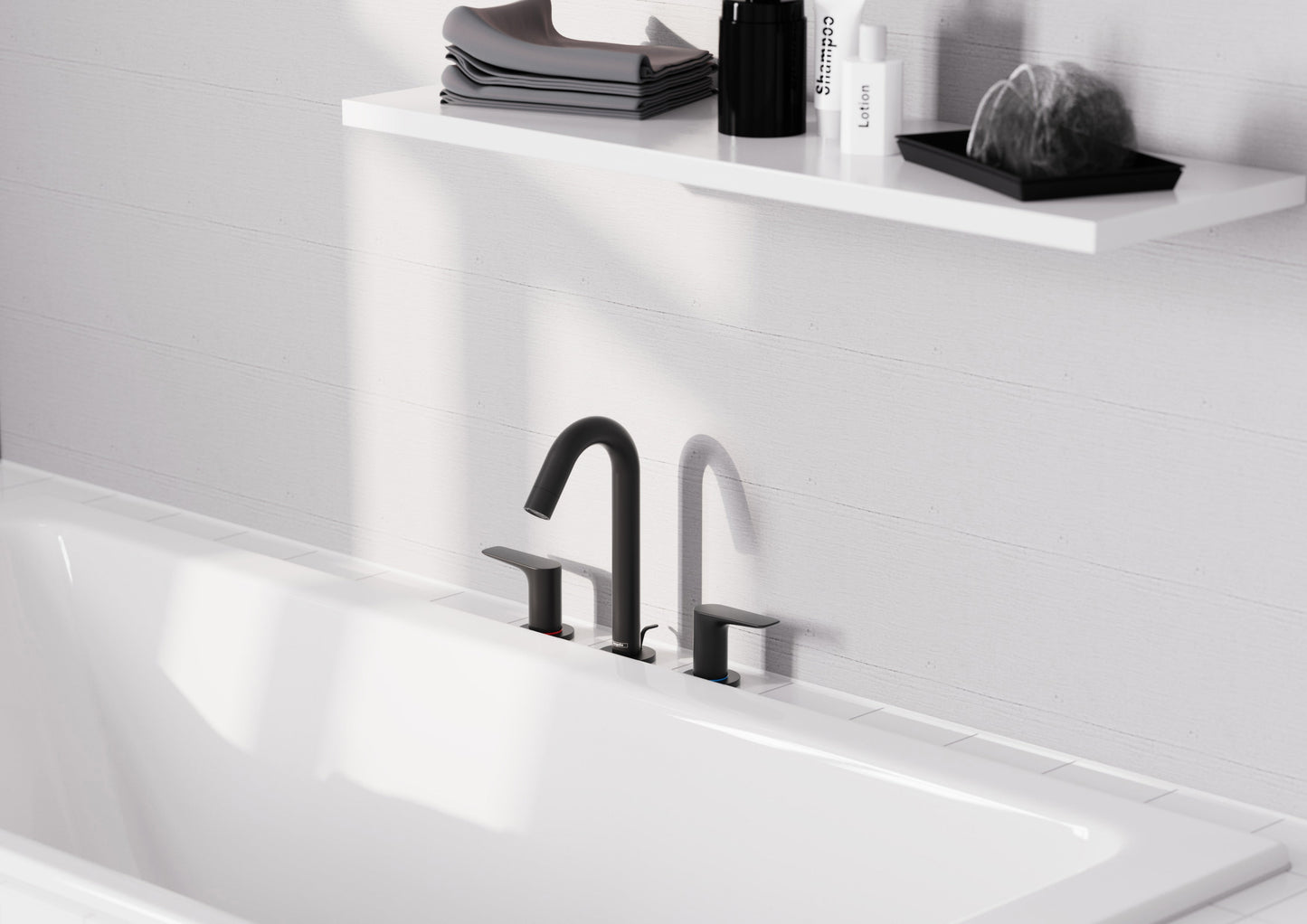 hansgrohe Logis Widespread Faucet 150 with Pop-Up Drain, 1.2 GPM
