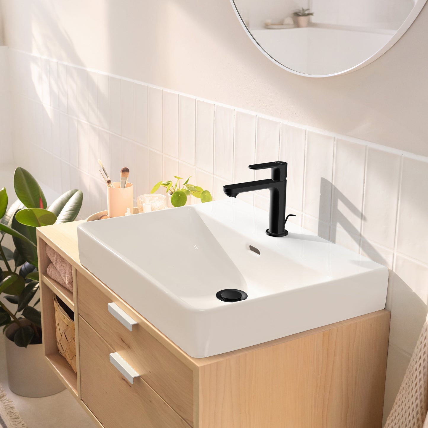 hansgrohe Rebris S Single-Hole Faucet 110 with Pop-Up Drain, 1.2 GPM