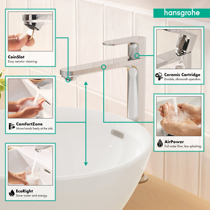 hansgrohe Rebris S Single-Hole Faucet 240, 1.2 GPM