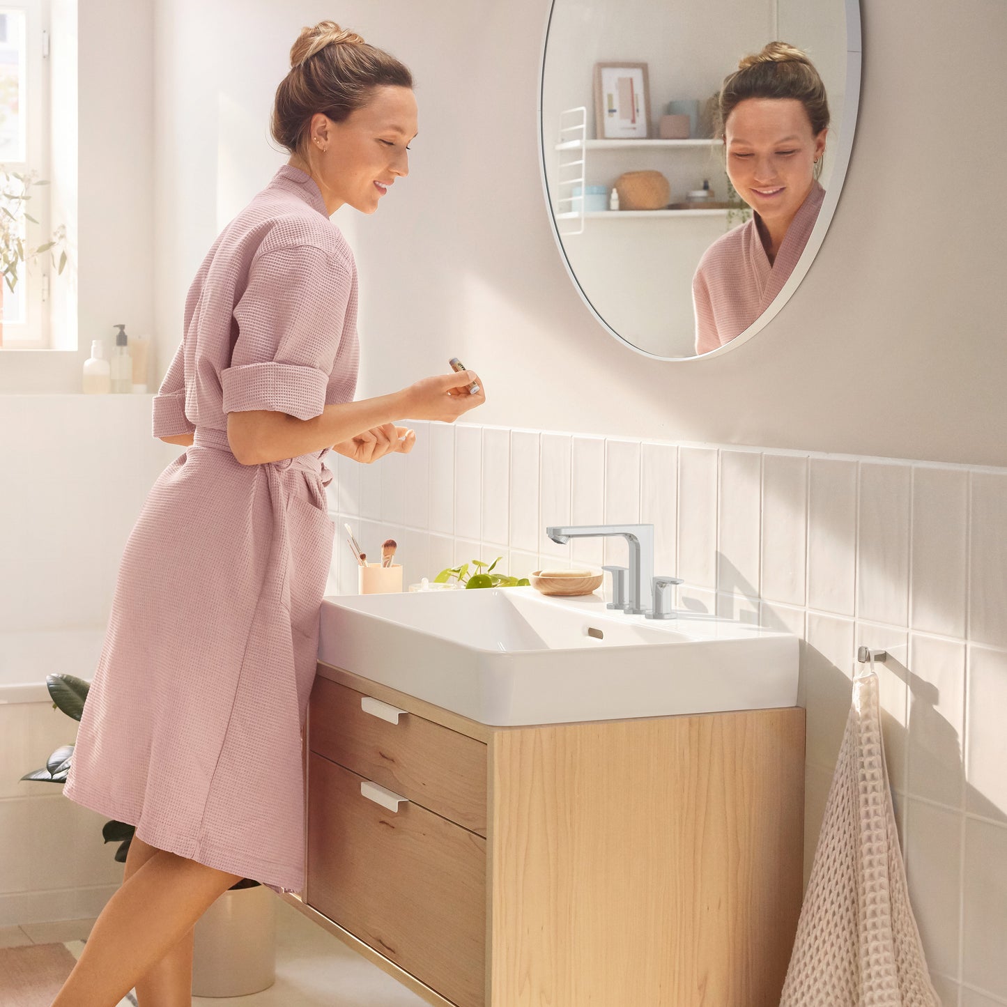 hansgrohe Rebris S Widespread Faucet 110 with Pop-Up Drain, 1.2 GPM