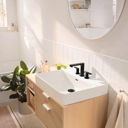 hansgrohe Rebris S Widespread Faucet 110 with Pop-Up Drain, 1.2 GPM