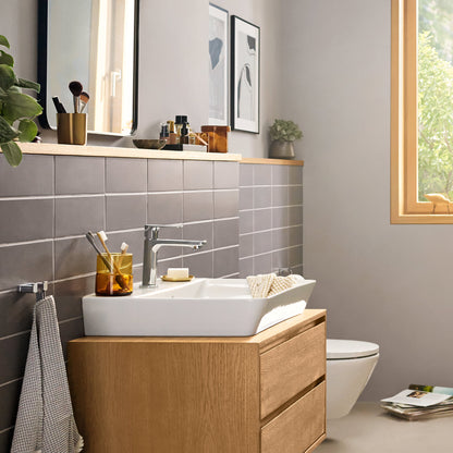 hansgrohe Rebris E Single-Hole Faucet 110 with Pop-Up Drain, 1.2 GPM