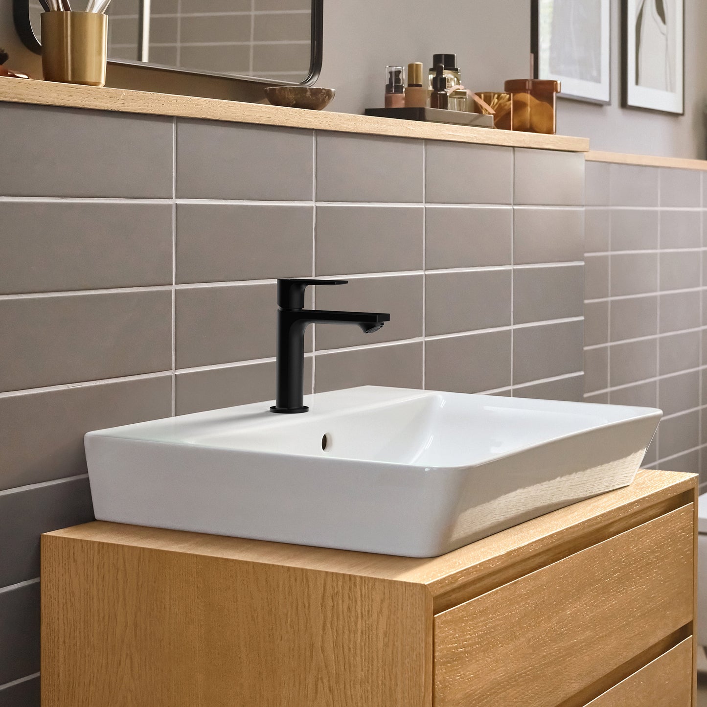 hansgrohe Rebris E Single-Hole Faucet 110 with Pop-Up Drain, 1.2 GPM