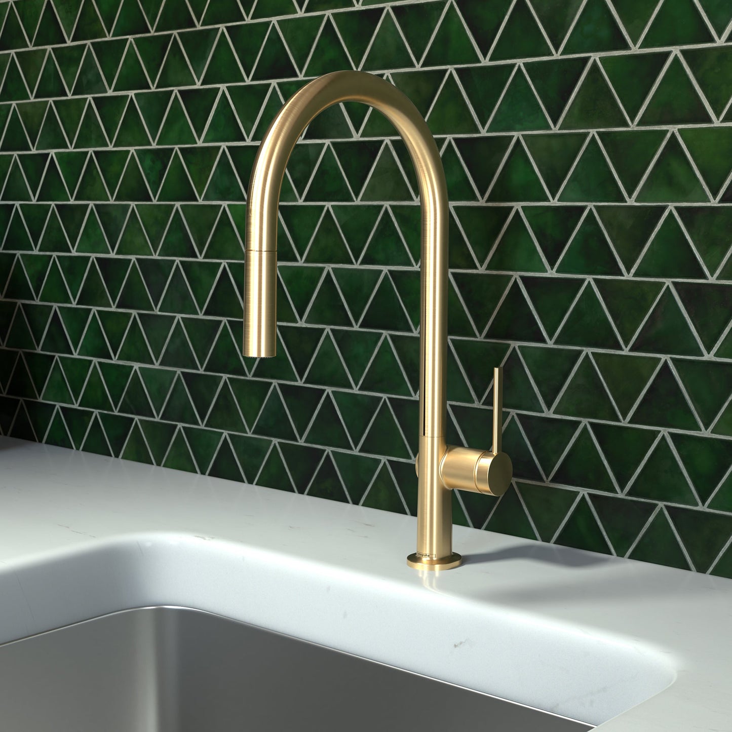 hansgrohe Talis N HighArc Kitchen Faucet, O-Style 2-Spray Pull-Down, 1.75 GPM
