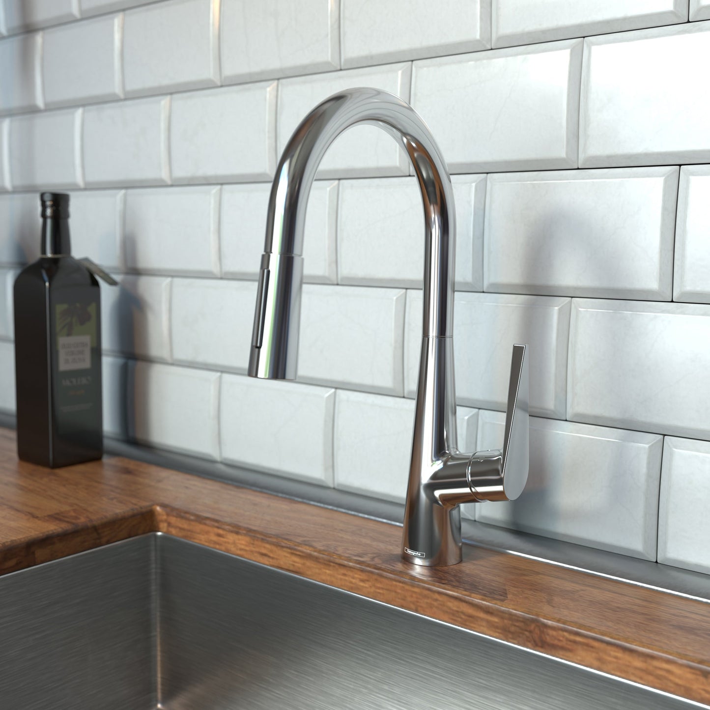 hansgrohe Talis S HighArc Kitchen Faucet, 2-Spray Pull-Down, 1.75 GPM