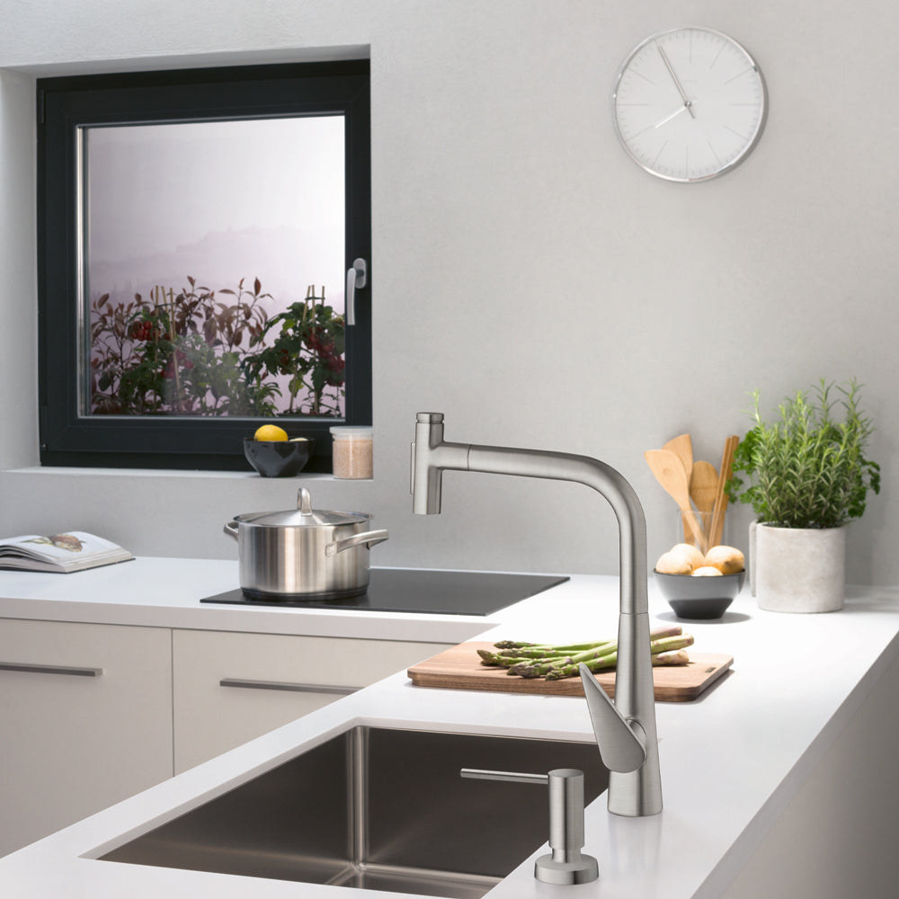 hansgrohe Talis Select S HighArc Kitchen Faucet, 2-Spray Pull-Out, 1.75 GPM