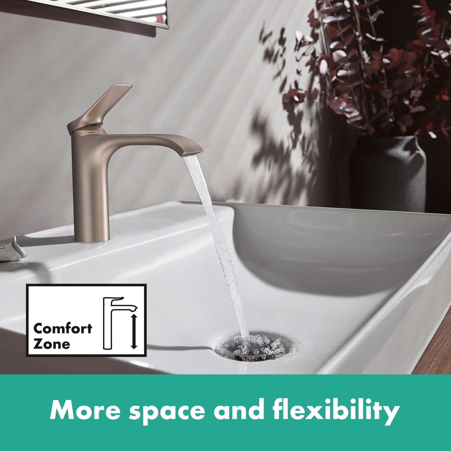 hansgrohe Vivenis Single-hole Faucet 110 with Pop-Up Drain, 1.2 GPM