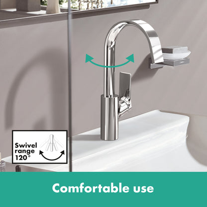hansgrohe Vivenis Single-hole Faucet 210 with Swivel Spout and Pop-Up Drain, 1.2 GPM