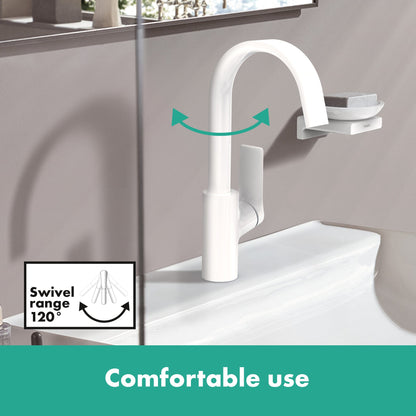 hansgrohe Vivenis Single-hole Faucet 210 with Swivel Spout and Pop-Up Drain, 1.2 GPM
