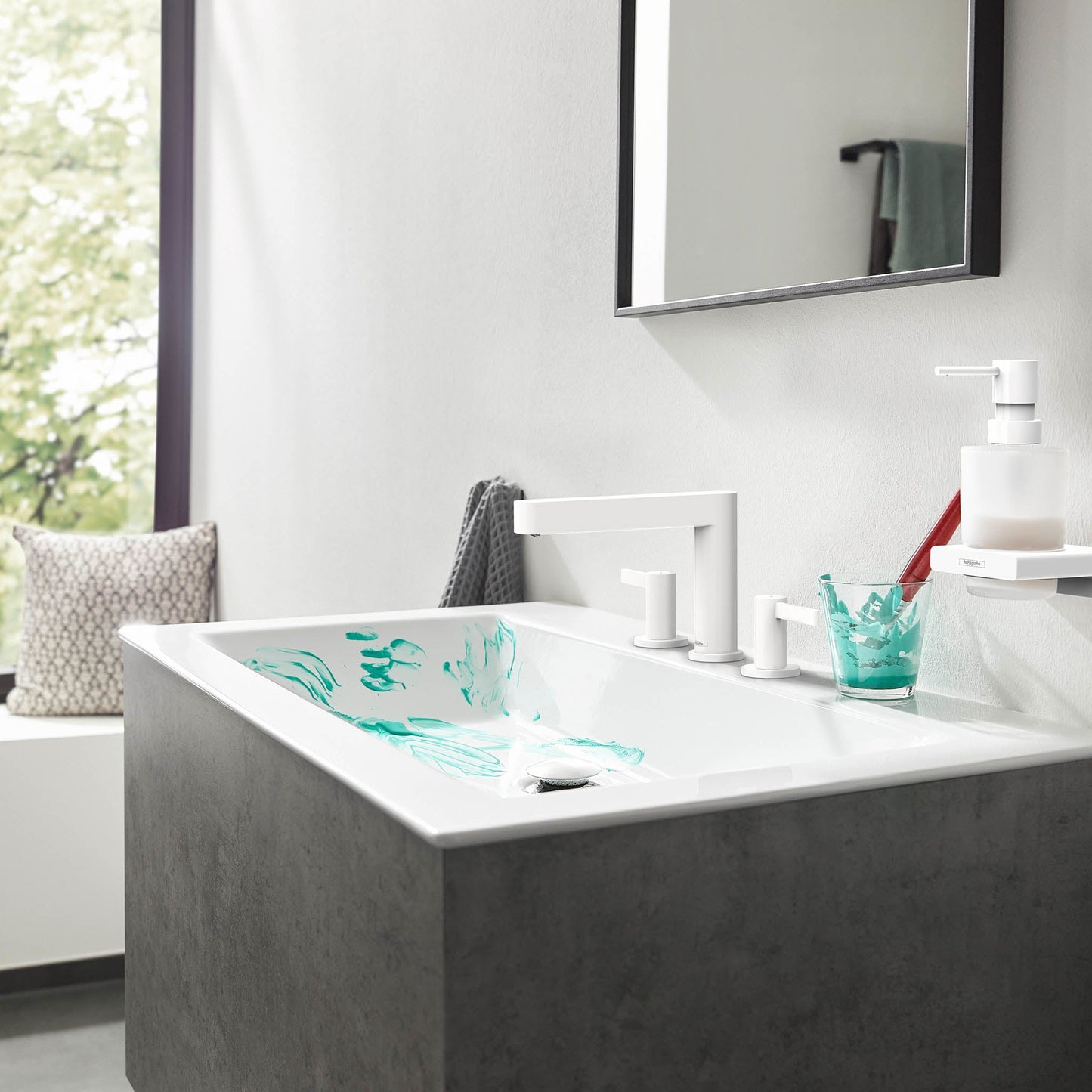 hansgrohe Finoris Wide-spread Faucet 110 with Pop-up Drain, 1.2 GPM