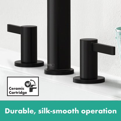 hansgrohe Finoris Wide-spread Faucet 160 with Pop-up Drain, 1.2 GPM