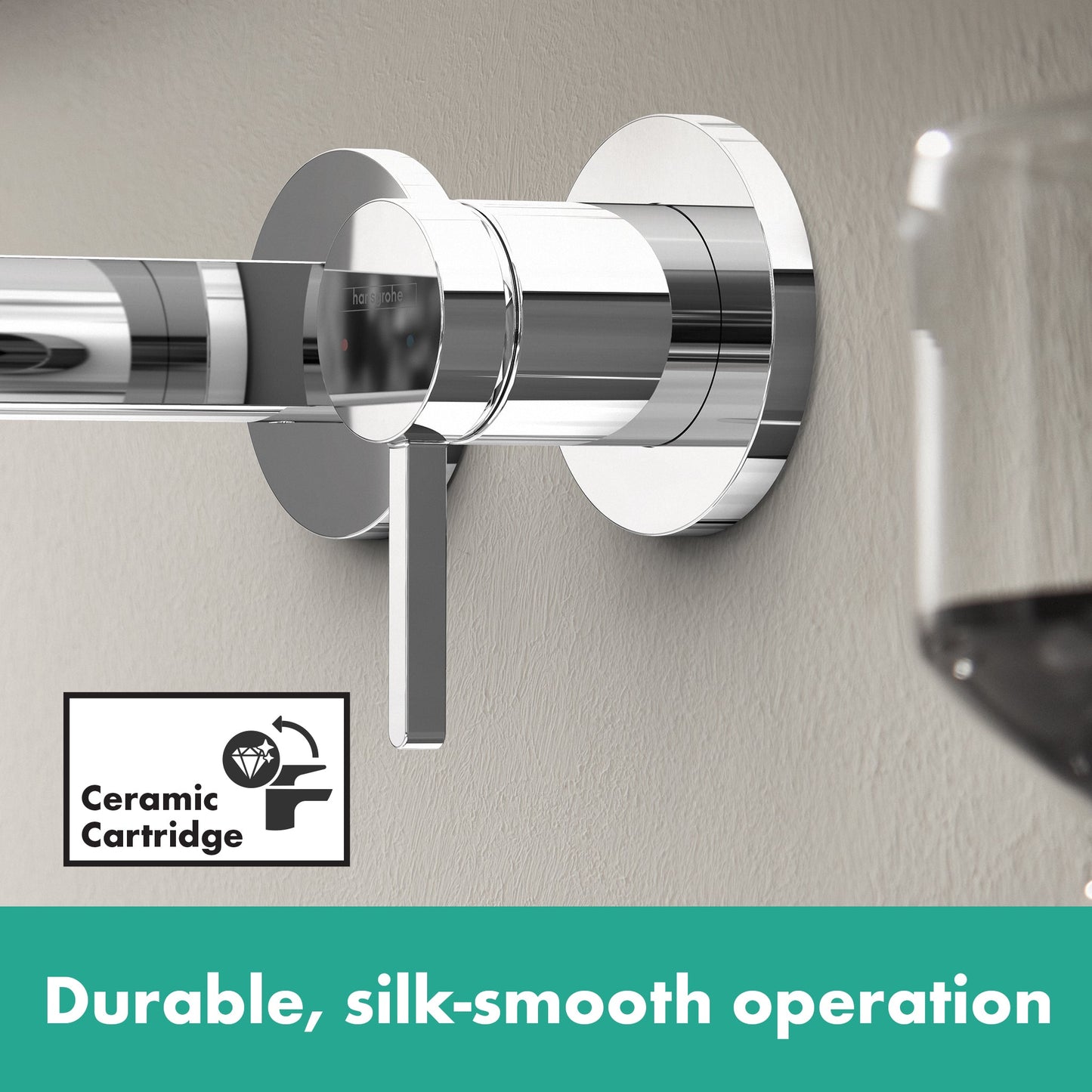 hansgrohe Finoris Wall-Mounted Single-Handle Faucet Trim, 1.2 GPM
