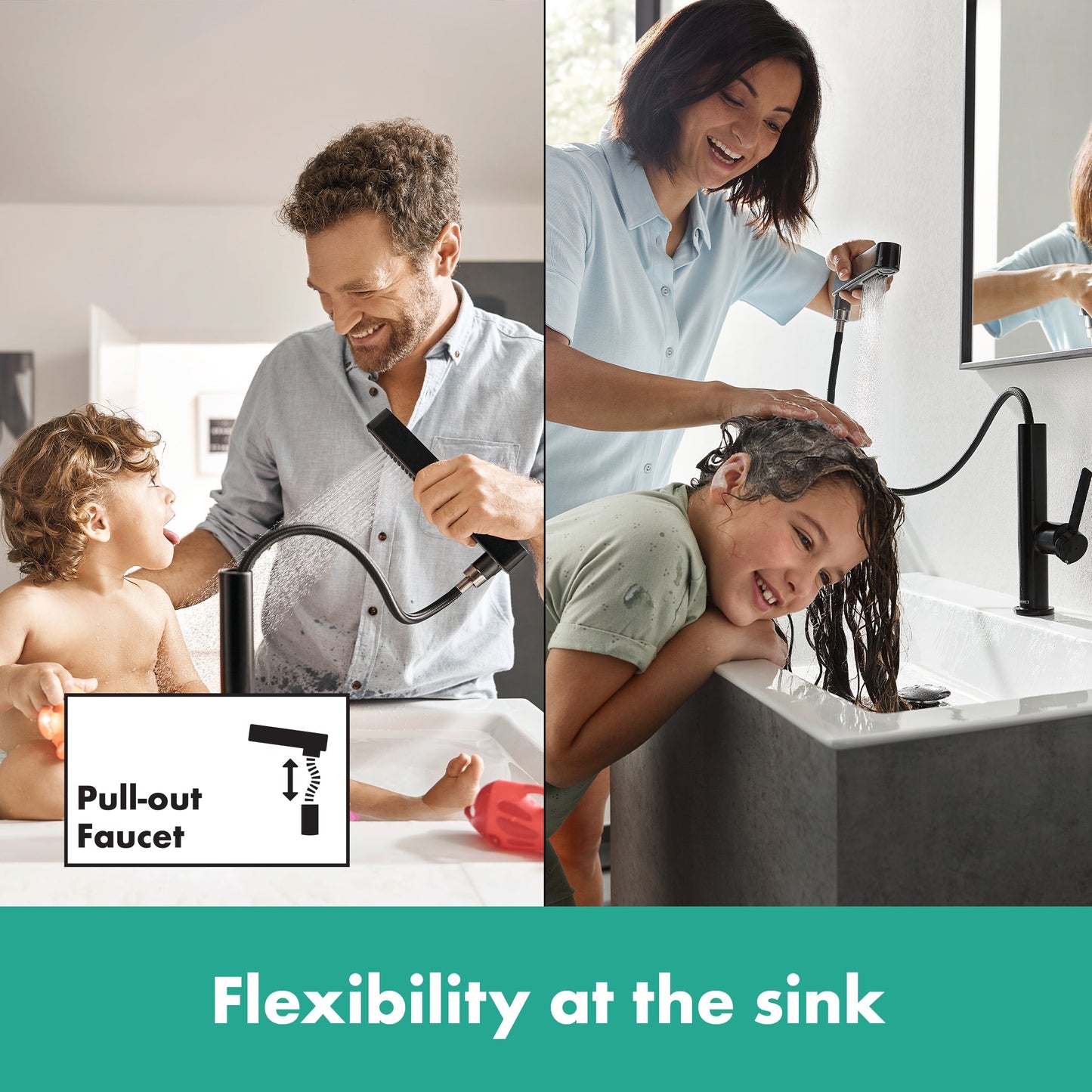 hansgrohe Finoris Single-Hole Faucet 230 with 2-Spray Pull-Out, 1.2 GPM