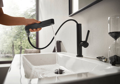 hansgrohe Finoris Single-Hole Faucet 230 with 2-Spray Pull-Out, 1.2 GPM