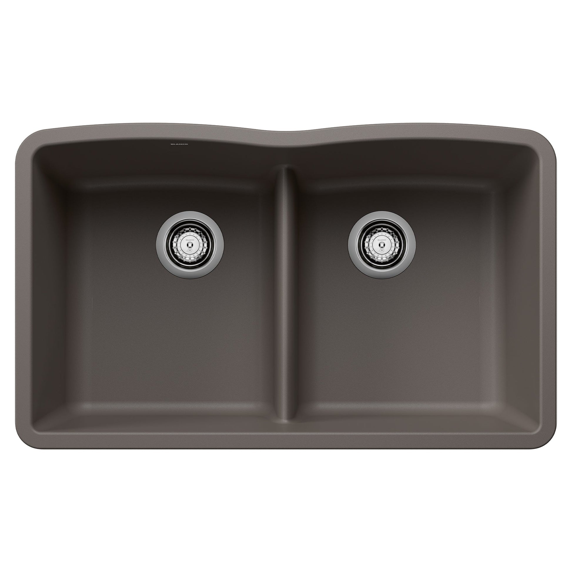 BLANCO 443106 Diamond Equal Double Bowl Kitchen Sink with Low Divide - Volcano Gray