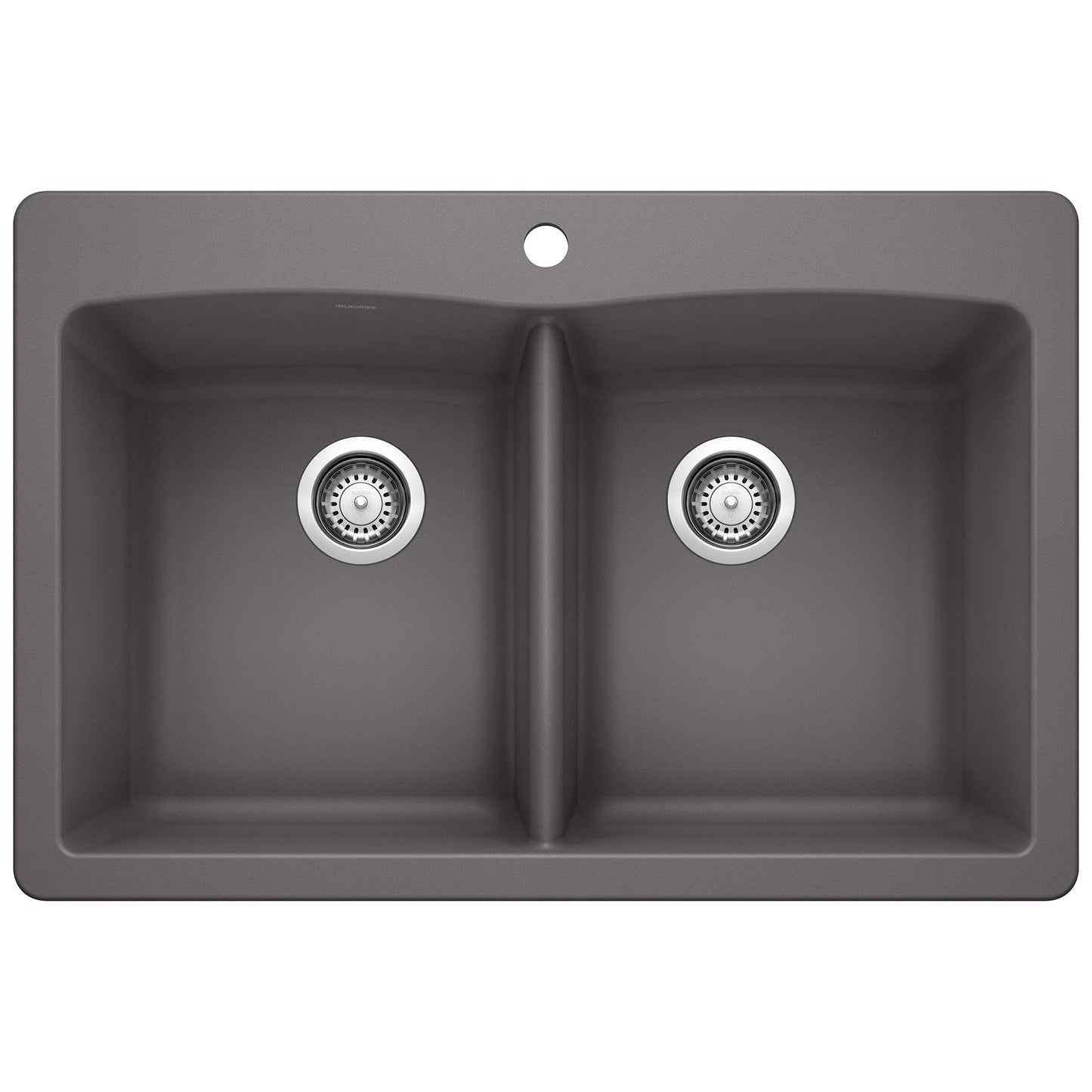 BLANCO 441466 Diamond Equal Double Dual Mount Kitchen Sink - Cinder