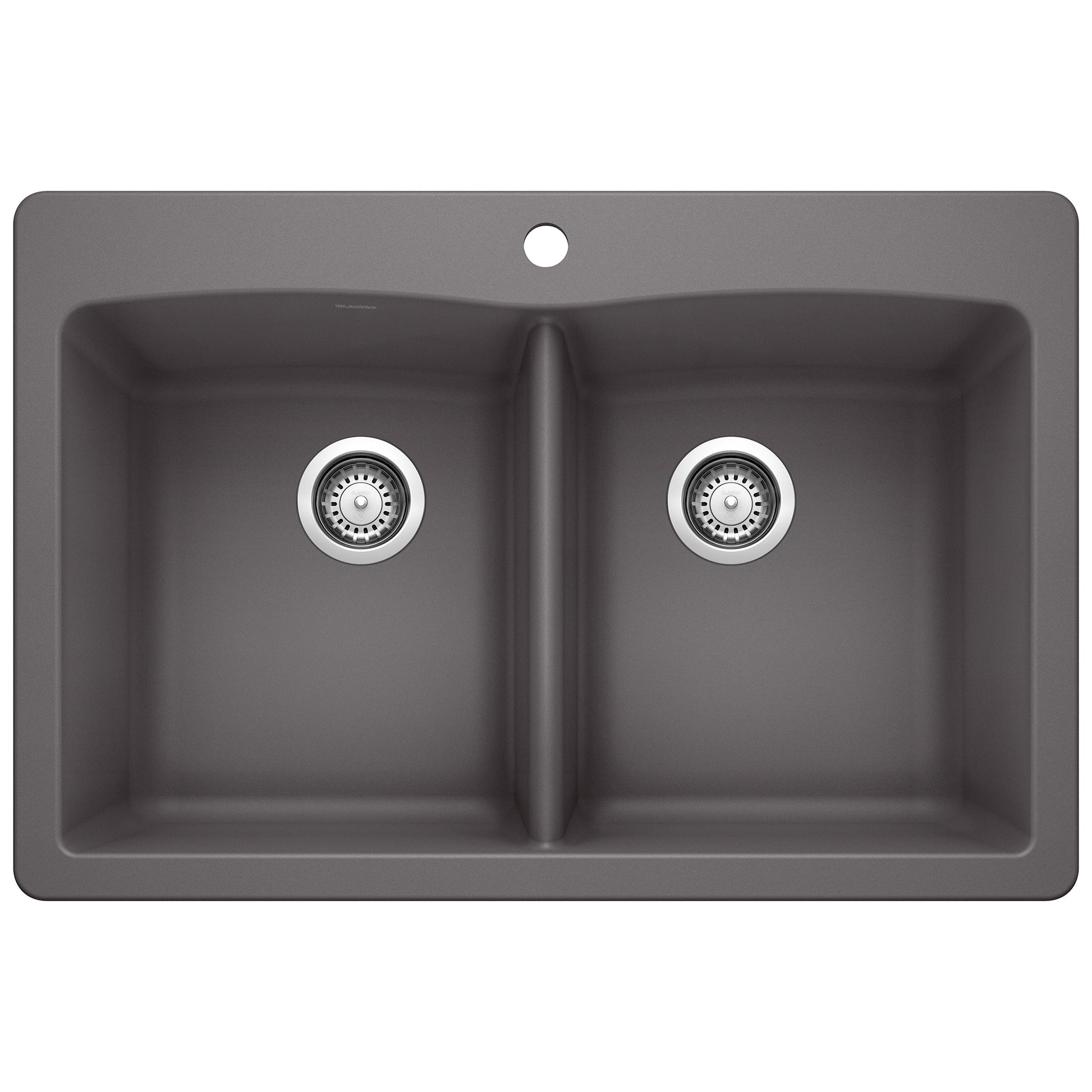BLANCO 441466 Diamond Equal Double Dual Mount Kitchen Sink - Cinder