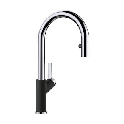 BLANCO Urbena Pull-Down Dual-Spray Kitchen Faucet - Chrome/Coal Black