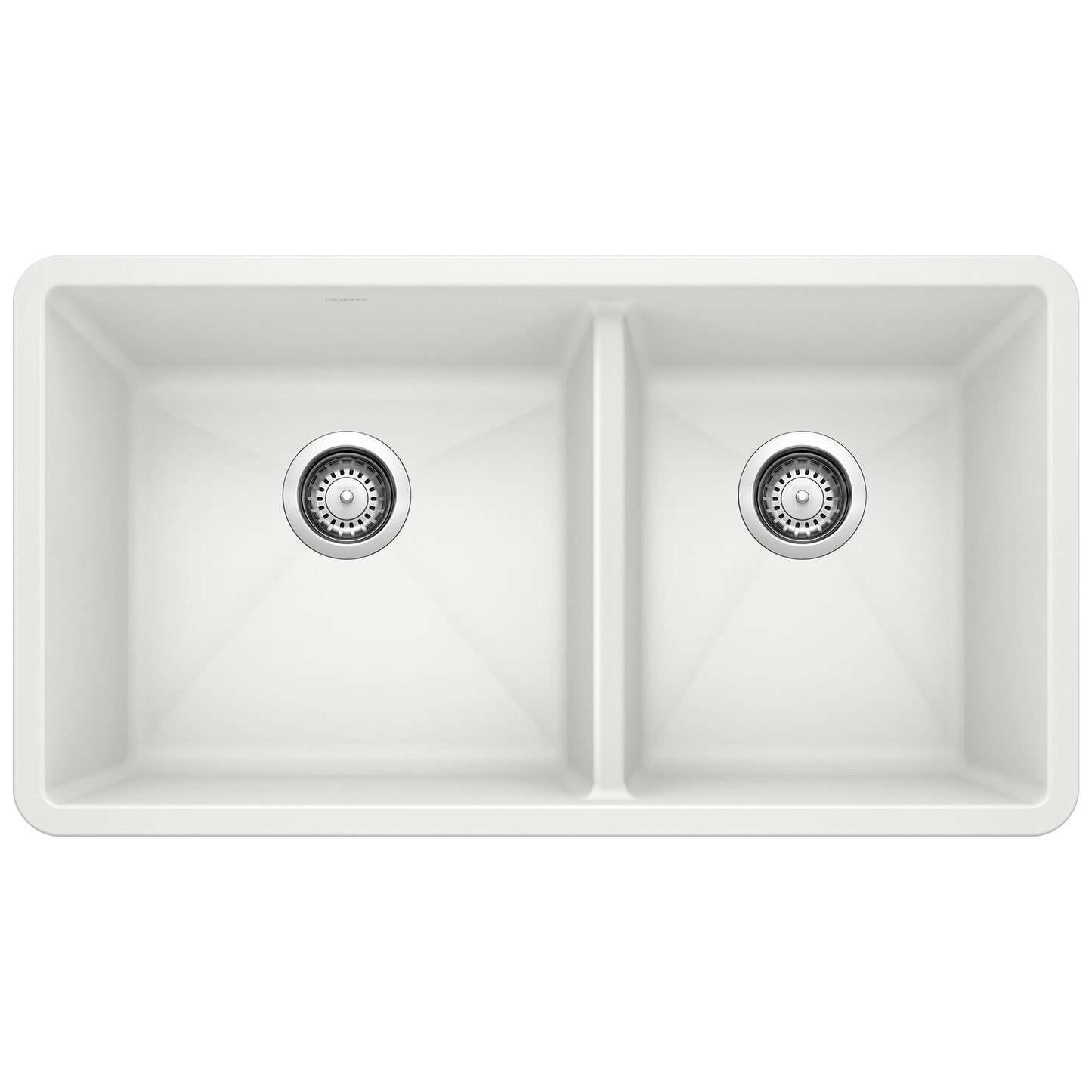 BLANCO 441125 Precis 1-3/4 Double Bowl Kitchen Sink - White