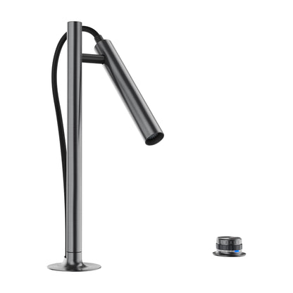 BLANCO Luneoo Pull-Down Dual-Spray Kitchen Faucet with Push Button Activation - Satin Dark Steel