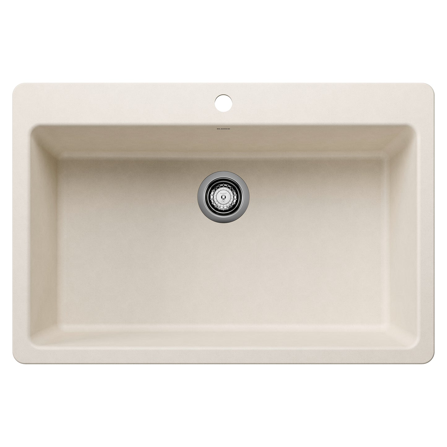 BLANCO Liven SILGRANIT 33" Super Single Dual Mount Kitchen Sink - Soft White