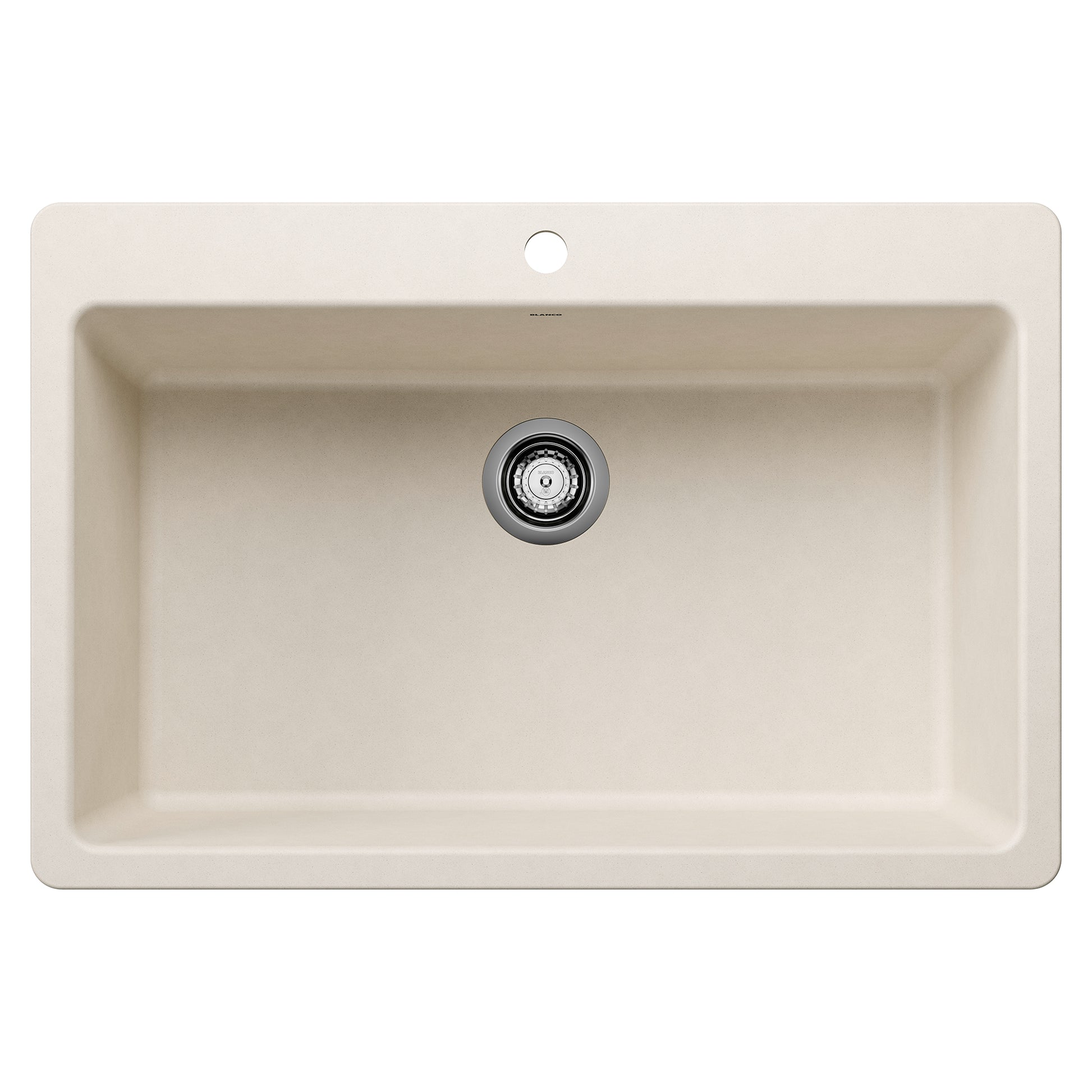 BLANCO Liven SILGRANIT 33" Super Single Dual Mount Kitchen Sink - Soft White