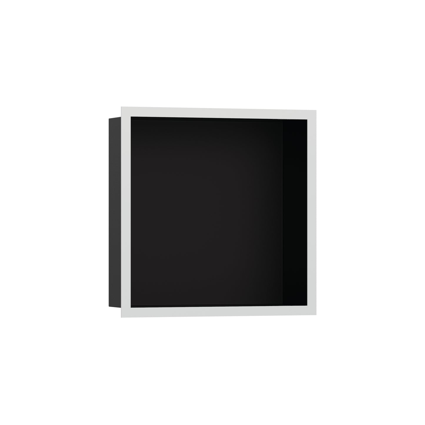 hansgrohe XtraStoris Individual Wall Niche Matte Black with Design Frame 12"x 12"x 4"