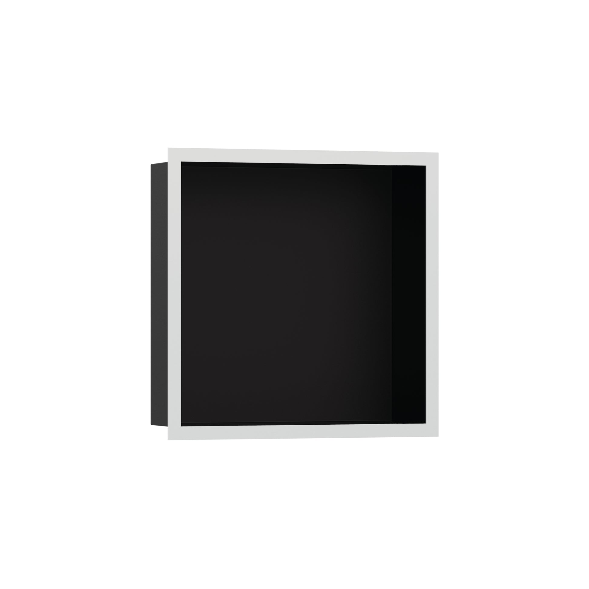 hansgrohe XtraStoris Individual Wall Niche Matte Black with Design Frame 12"x 12"x 4"