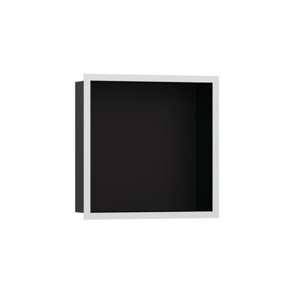 hansgrohe XtraStoris Individual Wall Niche Matte Black with Design Frame 12"x 12"x 4"