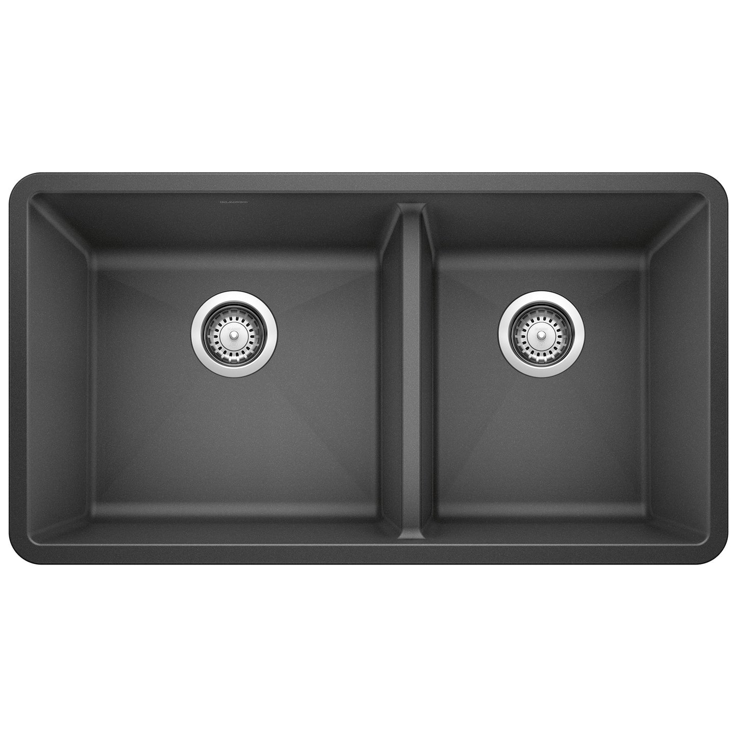 BLANCO 441128 Precis 1-3/4 Double Bowl Kitchen Sink - Anthracite