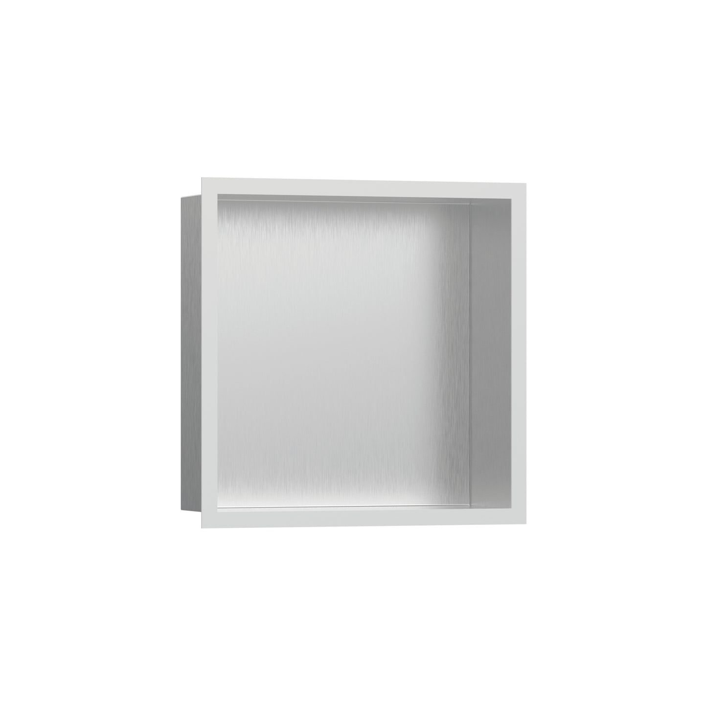 hansgrohe XtraStoris Individual Wall Niche Brushed Stainless Steel with Design Frame 12"x 12"x 4"