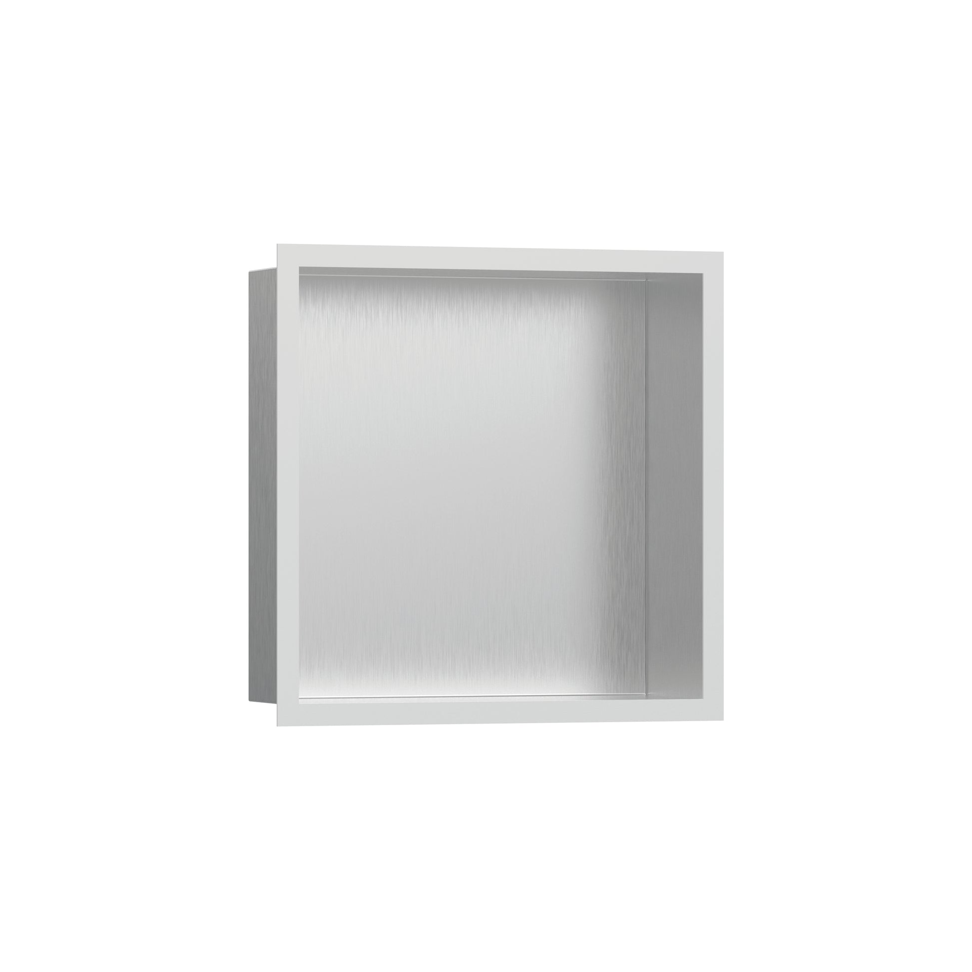 hansgrohe XtraStoris Individual Wall Niche Brushed Stainless Steel with Design Frame 12"x 12"x 4"