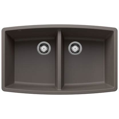 BLANCO 443123 Performa Equal Double Bowl Kitchen Sink - Volcano Gray