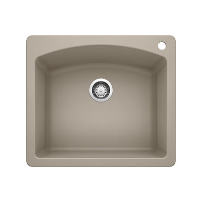 BLANCO 441280 Diamond Single Bowl Dual Mount Kitchen Sink - Truffle