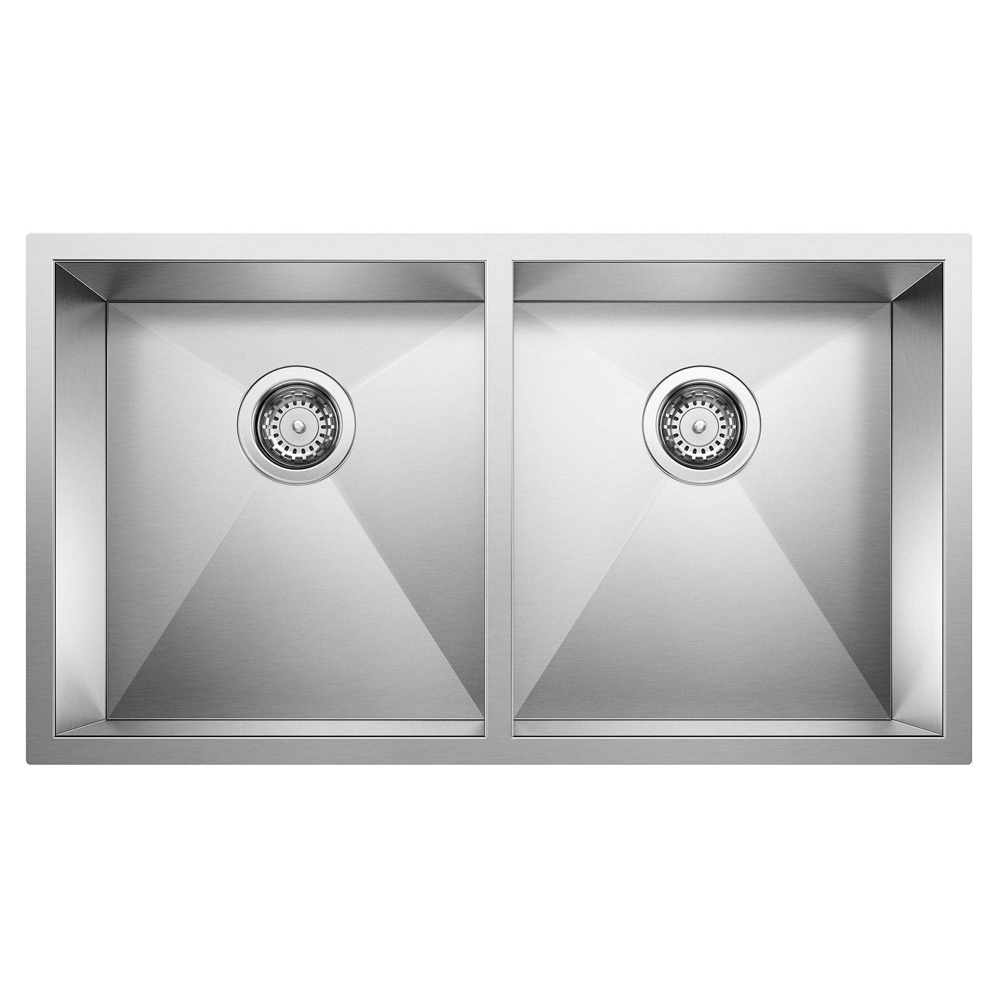 BLANCO 443053 Quatrus R0 Equal Double Bowl Kitchen Sink