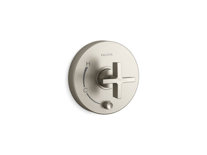 Kallista P24416-CR One Pb Shower Trim W/Divrt, Cross Hdl