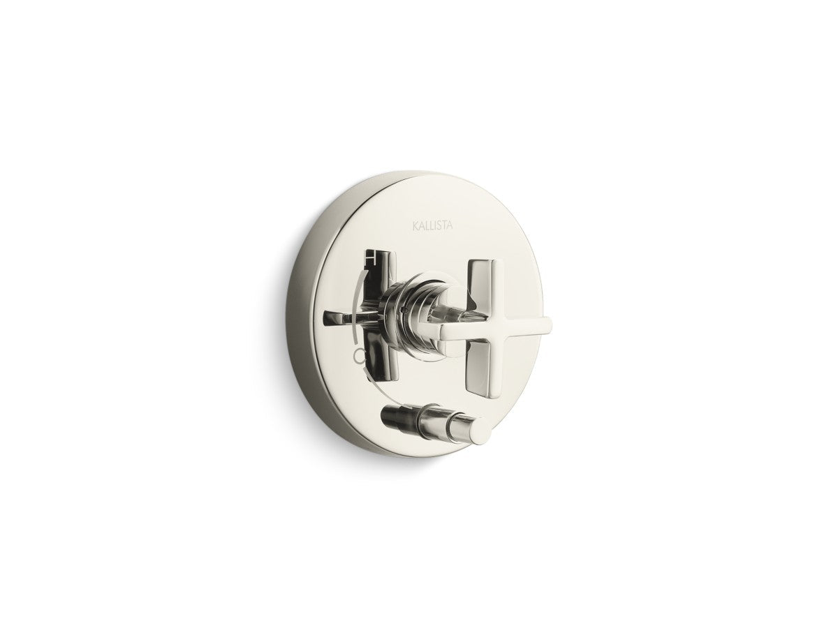 Kallista P24416-CR One Pb Shower Trim W/Divrt, Cross Hdl